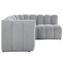 Voir la diapositive 5 : LISA DESIGN Debbie - canapé modulable d'angle droit 4 places avec accoudoir en tissu texturé