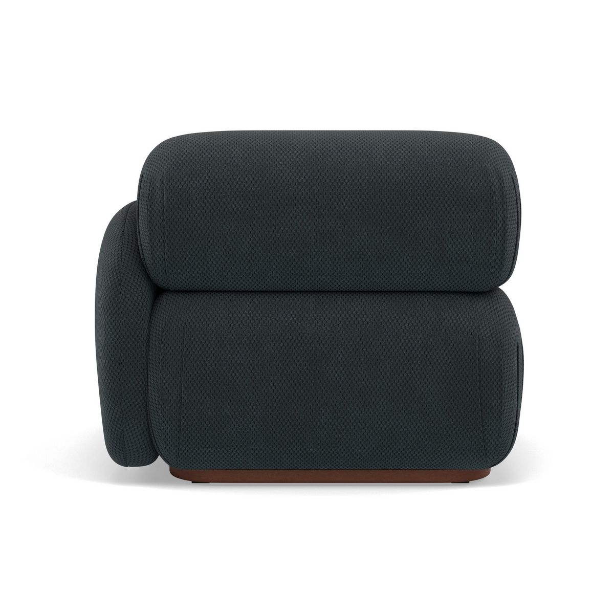 LISA DESIGN Penelope - module d'assise droit en velours texturé