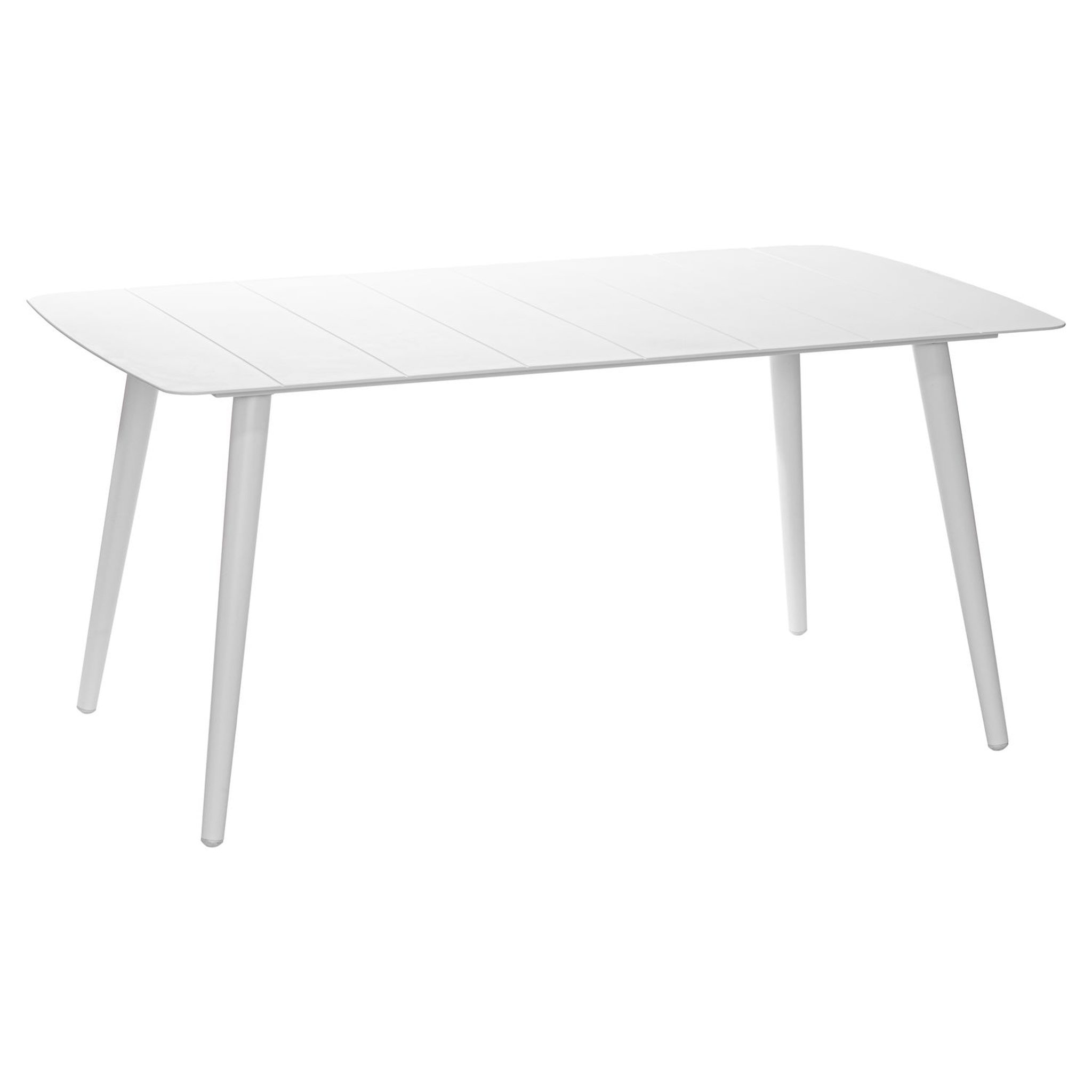 Voir la diapositive 1 : JARDILINE Table de jardin - 4/6 places - Aluminium - Blanc - CORFOU