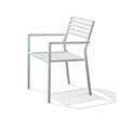 City Garden Fauteuil de jardin empilable - Aluminium - Gris - GASTON