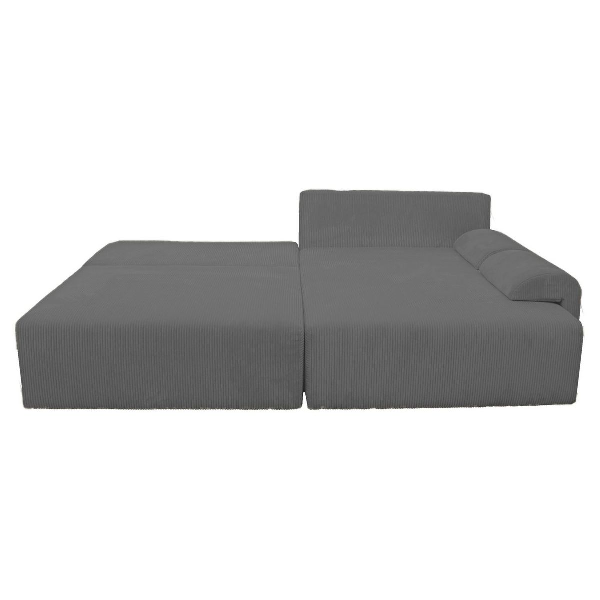 Canapé d'angle convertible réversible 5 places en velour côtelé BILLY