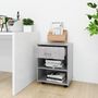 Voir la diapositive 3 : VIDAXL Armoire a roulettes Gris beton 46x36x59 cm Bois d'ingenierie