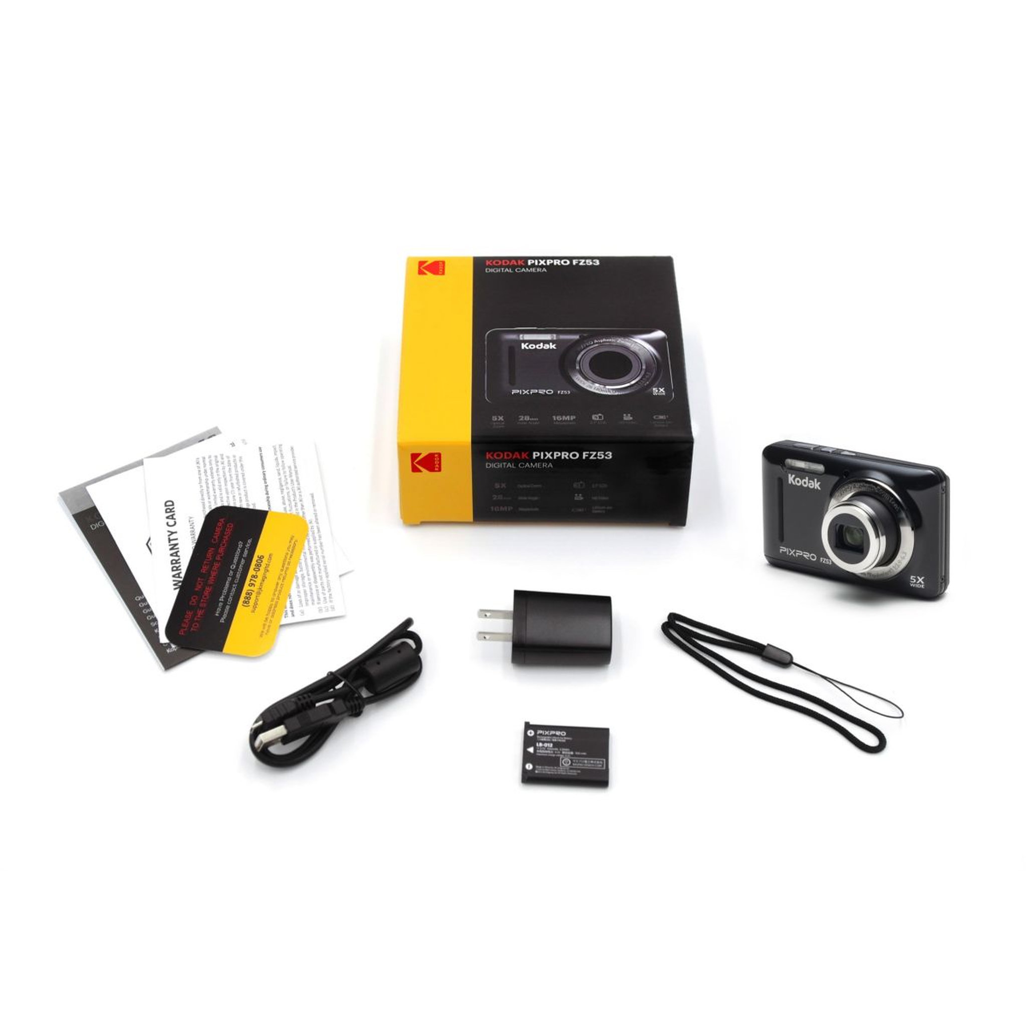 Voir la diapositive 3 : Kodak Appareil photo Compact FZ53 Noir