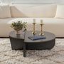 Voir la diapositive 4 : CONCEPT USINE Table basse ronde podium anthracite 90cm VARI
