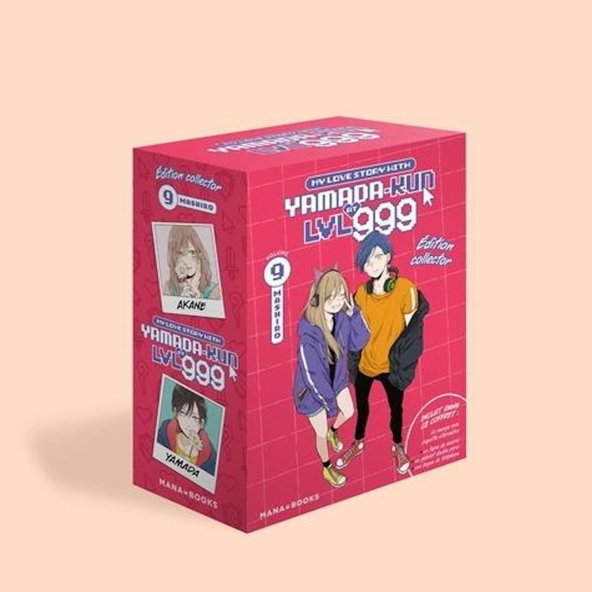 MY LOVE STORY WITH YAMADA-KUN AT LVL999 TOME 9 : COFFRET AVEC 1 JAQUETTE ALTERNATIVE, 1 TAPIS DE SOURIS, 1 GOBELET ET 1 BAGUE DE TELEPHONE. EDITION COLLECTOR, Mashiro