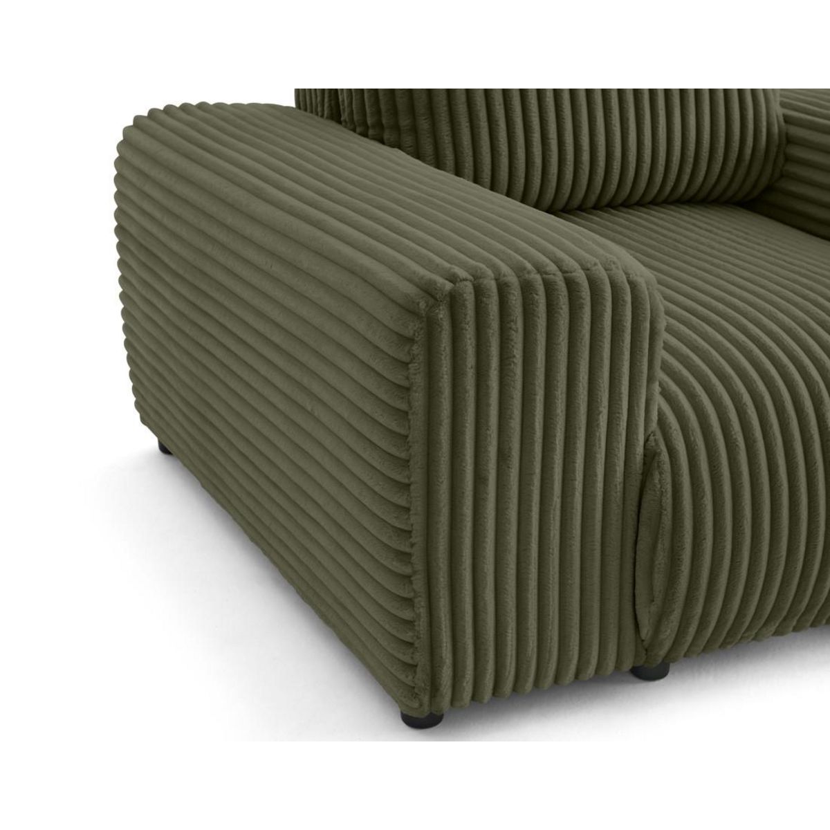 LISA DESIGN Garance - fauteuil en velours côtelé grosses côtes