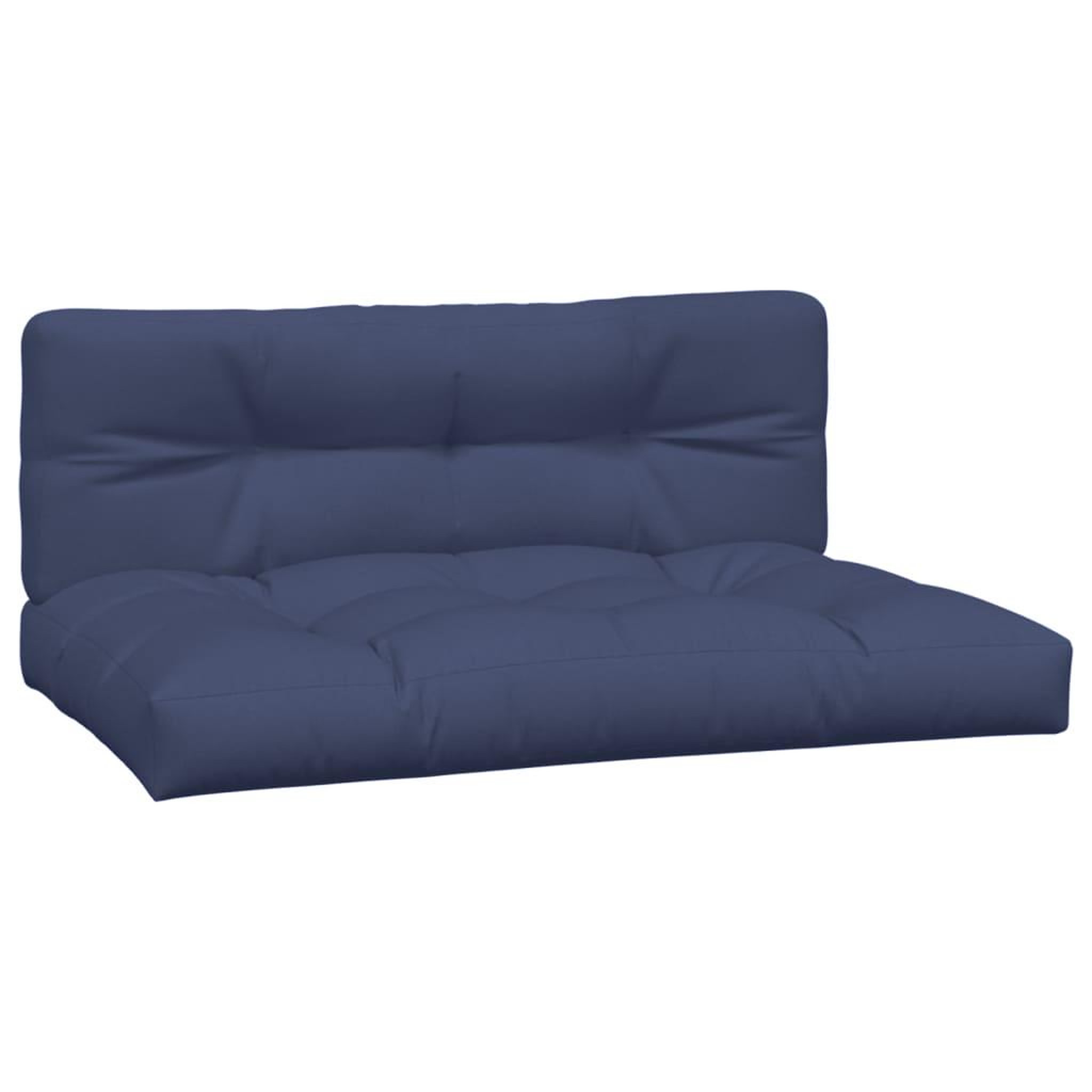 Voir la diapositive 2 : VIDAXL Coussins de palette lot de 2 bleu marine tissu