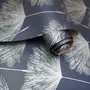 DUTCH WALLCOVERINGS DUTCH WALLCOVERINGS Papier peint Fleur Bleu marine et gris