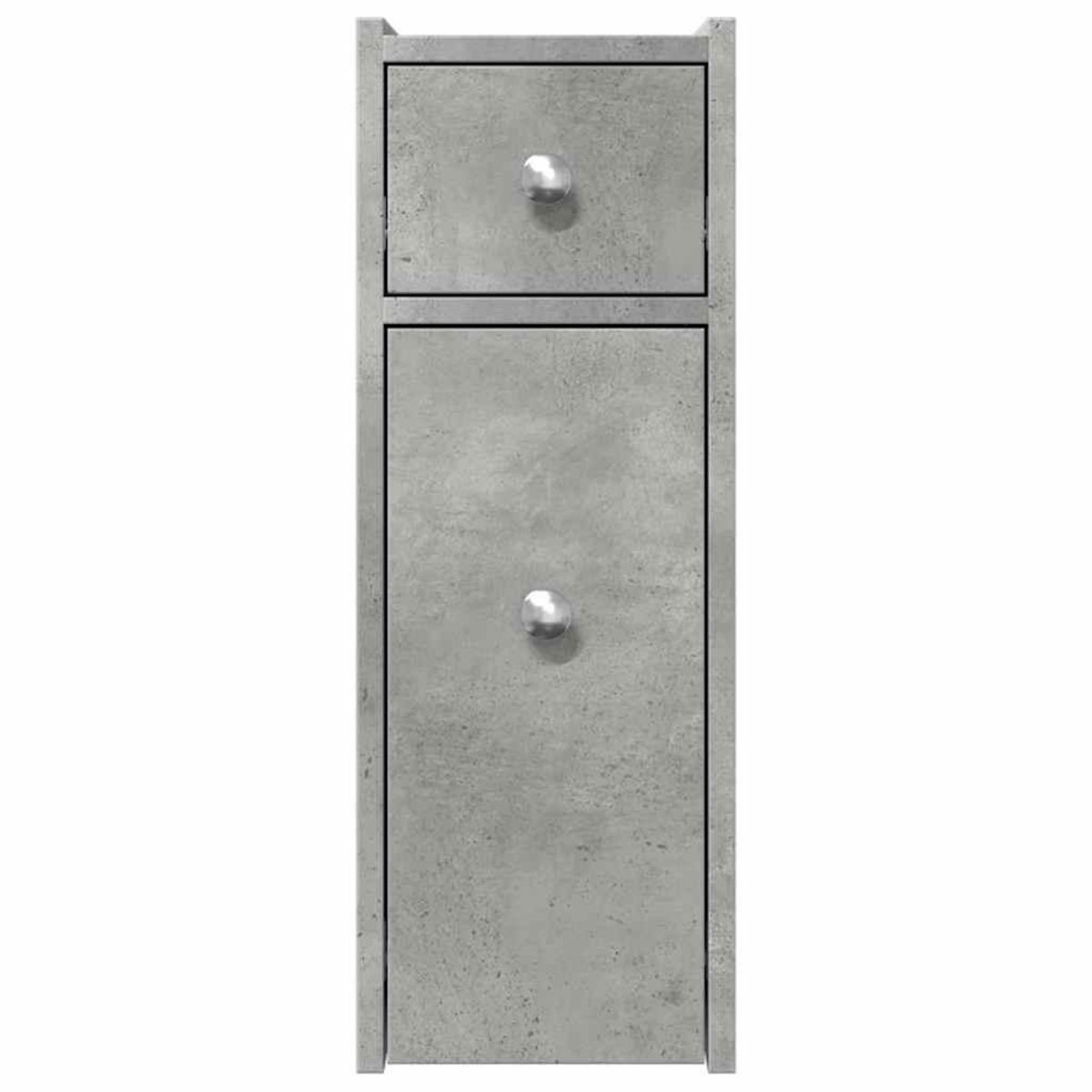 VIDAXL Armoire de salle de bain etroite avec roulettes gris beton