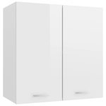 VIDAXL Armoire suspendue Blanc brillant 60x31x60 cm Bois d'ingenierie