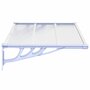 Voir la diapositive 4 : VIDAXL Auvent de porte Gris et transparent 122x90 cm Polycarbonate