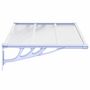 Voir la diapositive 4 : VIDAXL Auvent de porte Gris et transparent 122x90 cm Polycarbonate