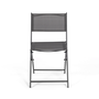 Voir la diapositive 3 : ID MARKET Lot de 4 chaises de jardin pliantes BASTIA métal et textilène gris anthracite