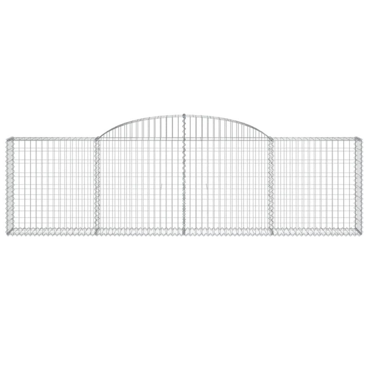 VIDAXL Paniers a gabions arques 6 pcs 300x30x80/100 cm fer galvanise