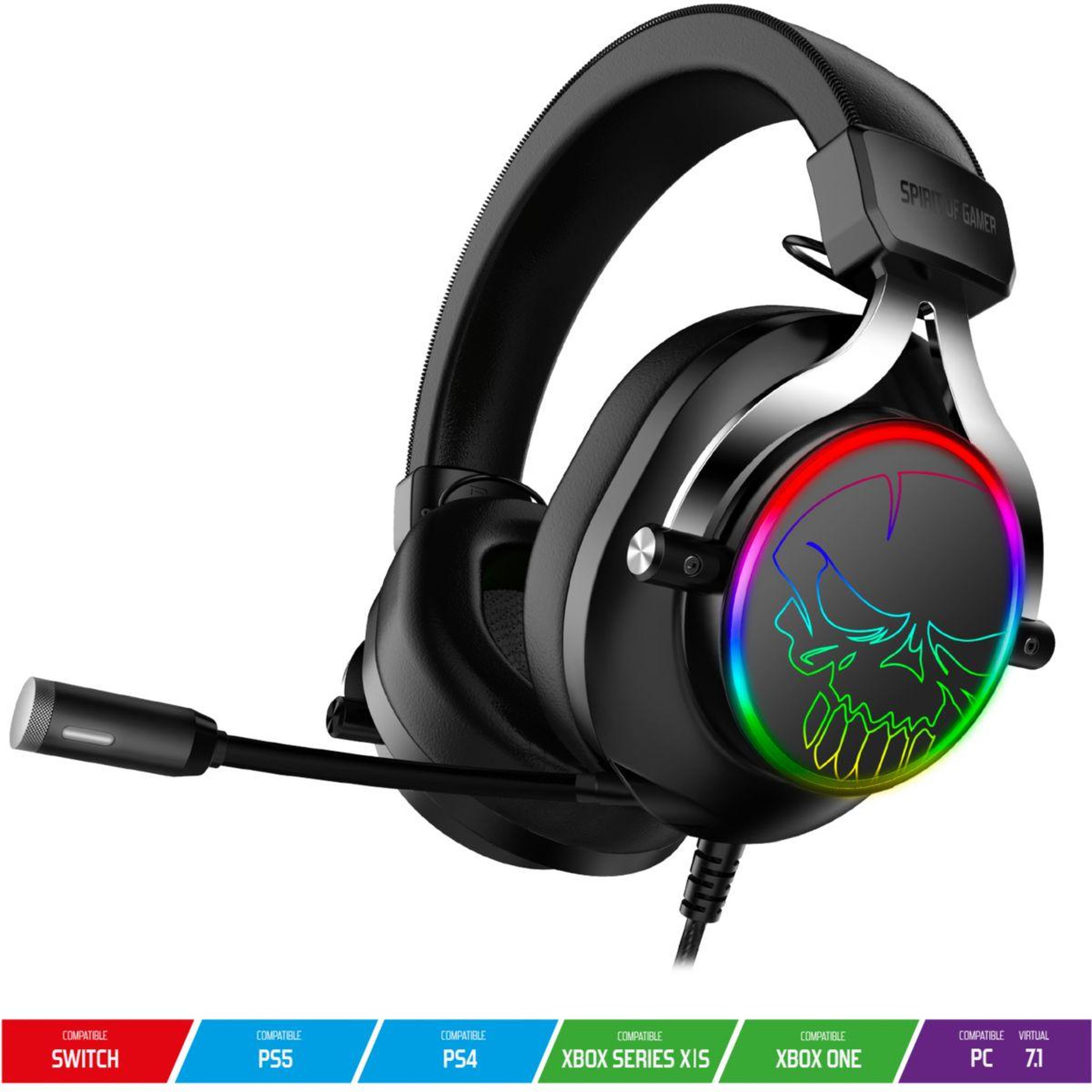Voir la diapositive 1 : SPIRIT Of GAMER Casque gamer XPERT H600 USB 7.1 PC