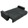 Voir la diapositive 2 : BEST MOBILIER Nicole - canapé droit 4 places convertible avec coffre en tissu
