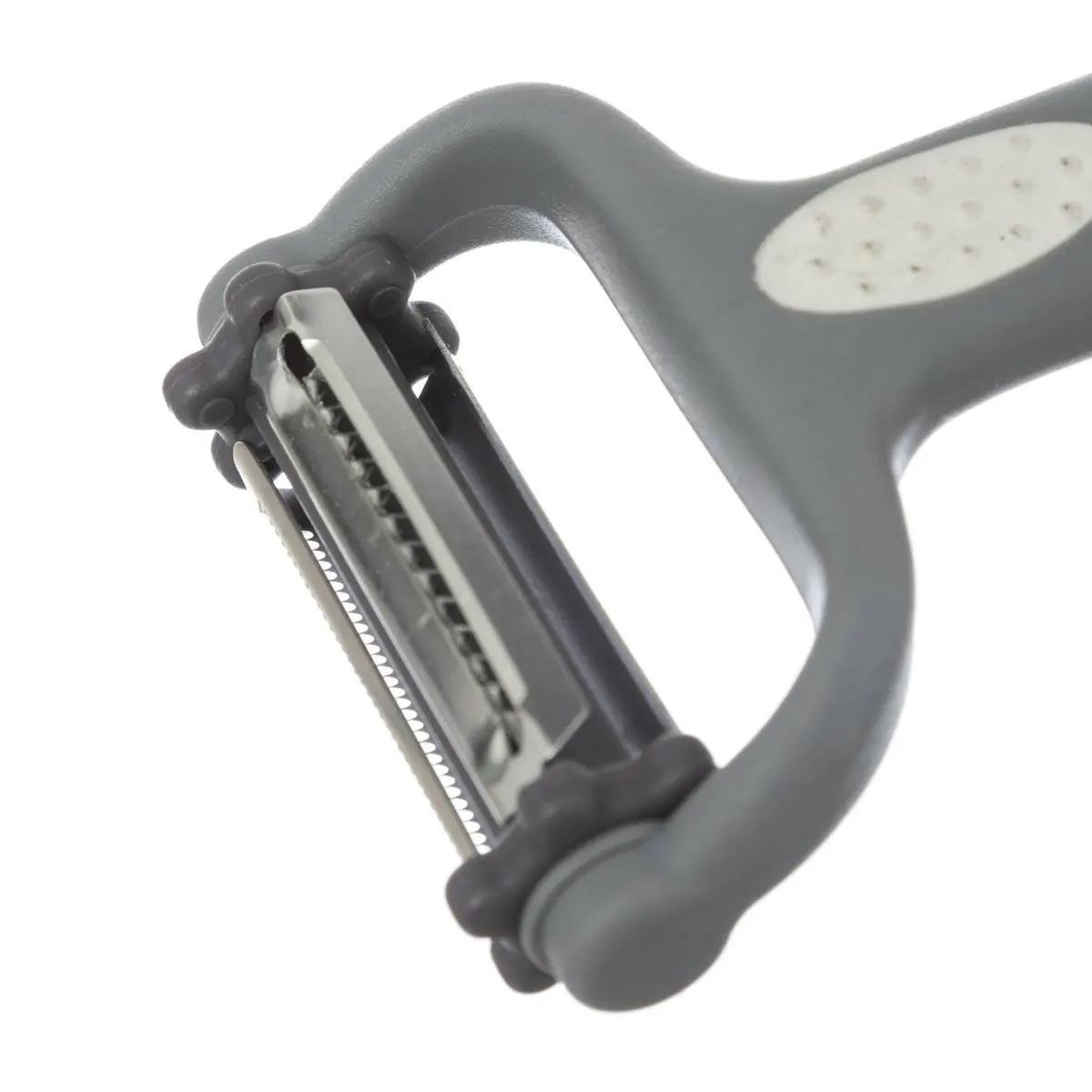 Voir la diapositive 3 : FIVE Éplucheur 3 lames en acier  rasoir  15cm gris