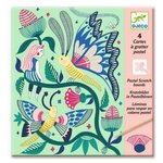 Djeco Carte a gratter pastel Le jardin fabuleux