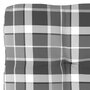 VIDAXL Coussin de canape palette Motif a carreaux gris 80x80x10 cm