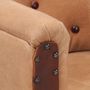 Voir la diapositive 5 : VIDAXL Chaise cabriolet marron cuir veritable bois de manguier massif