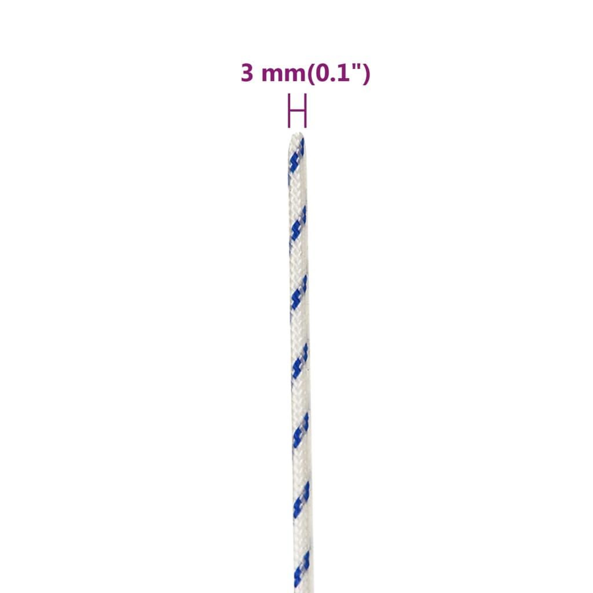 Voir la diapositive 6 : VIDAXL Corde de bateau Blanc 3 mm 50 m Polypropylene