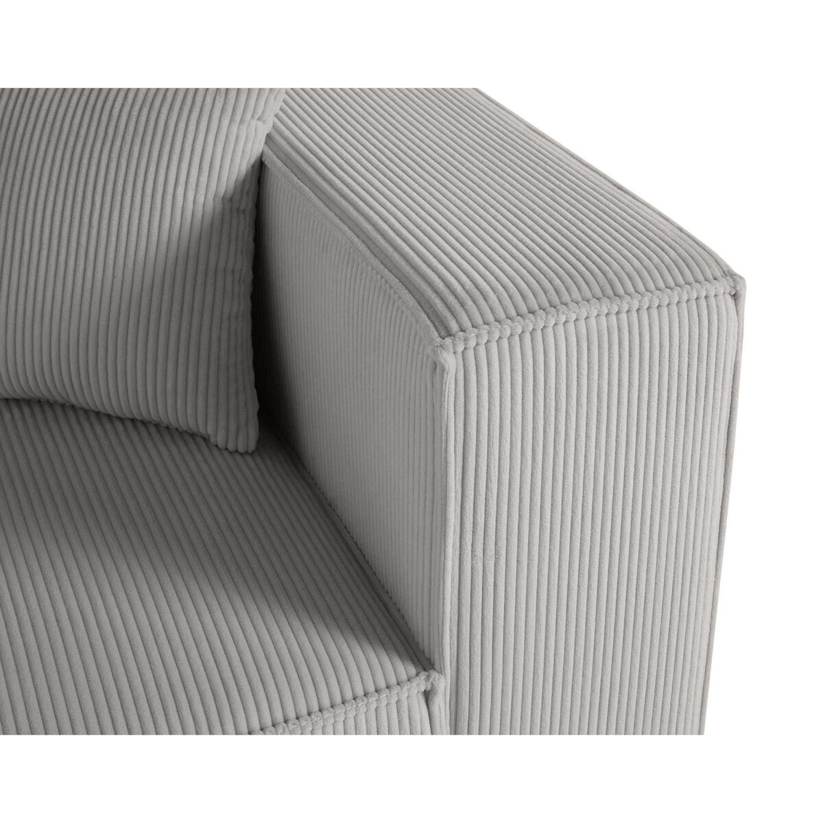 LISA DESIGN Arty - module d'assise droit - en velours côtelé