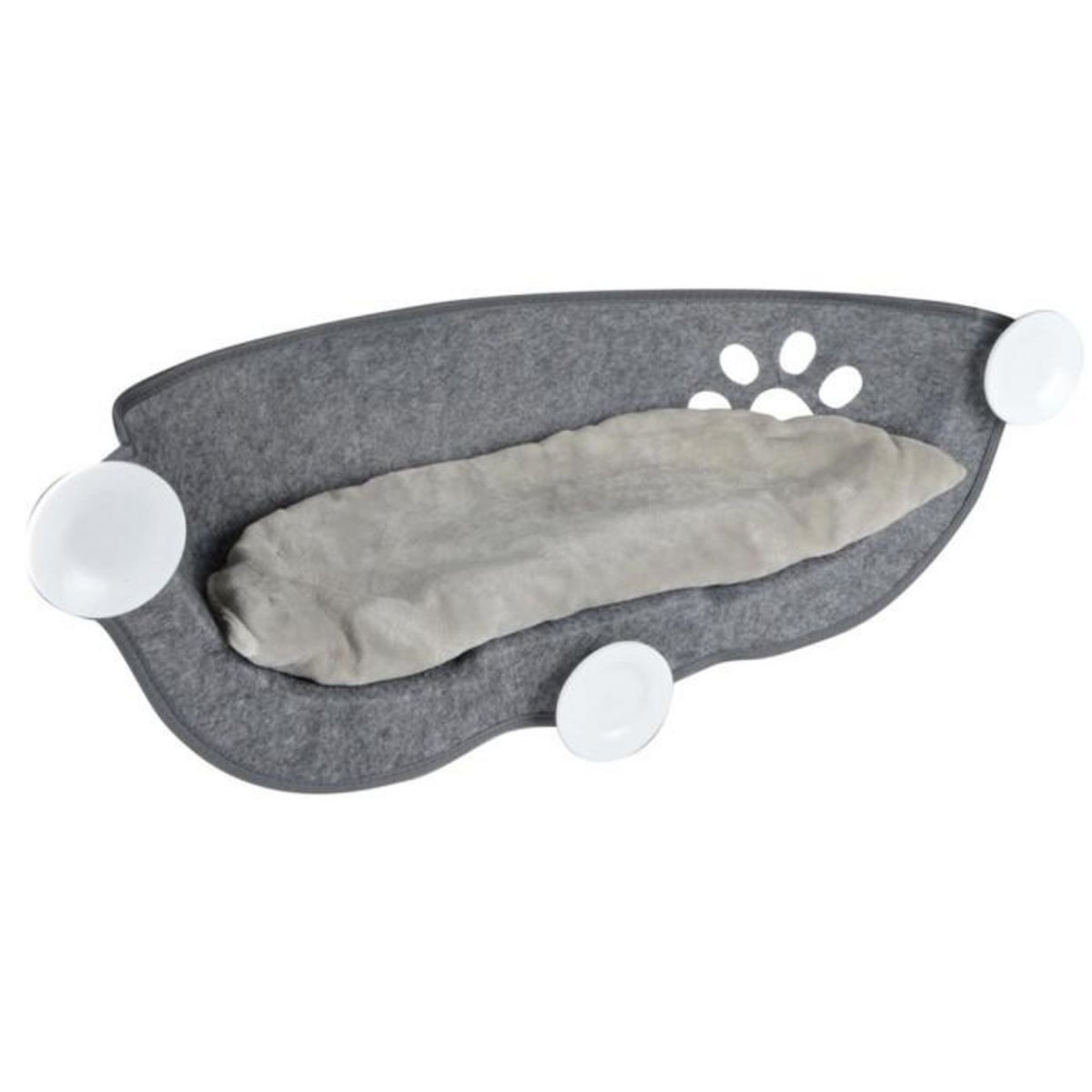 Paris Prix Hamac de Fenêtre pour Chat  Feutrine  67cm Gris