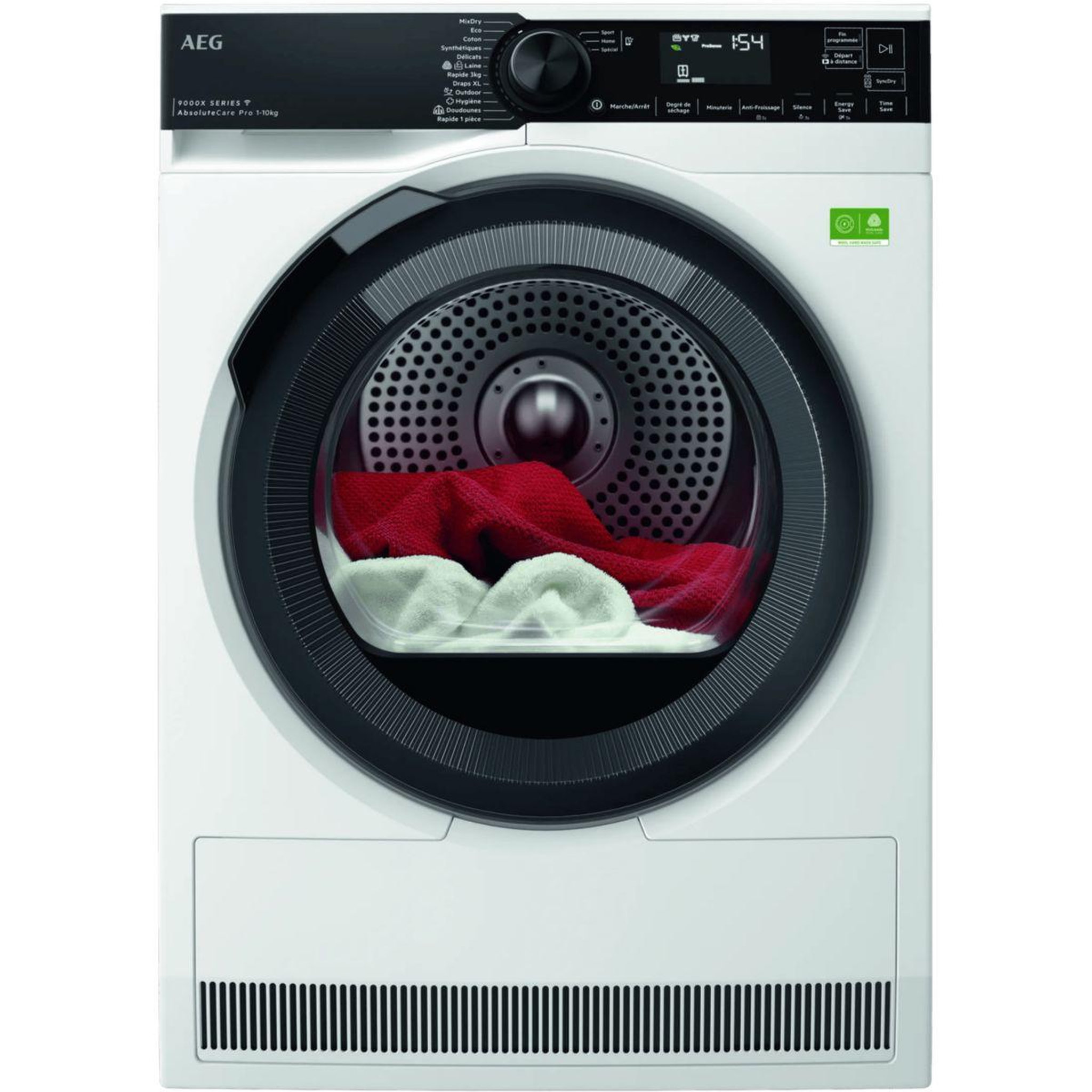 AEG Sèche linge pompe à chaleur TR9XA103PA 10kg - Capacité géante XXL & Ultra-silencieux & Connecté & Basse consommation