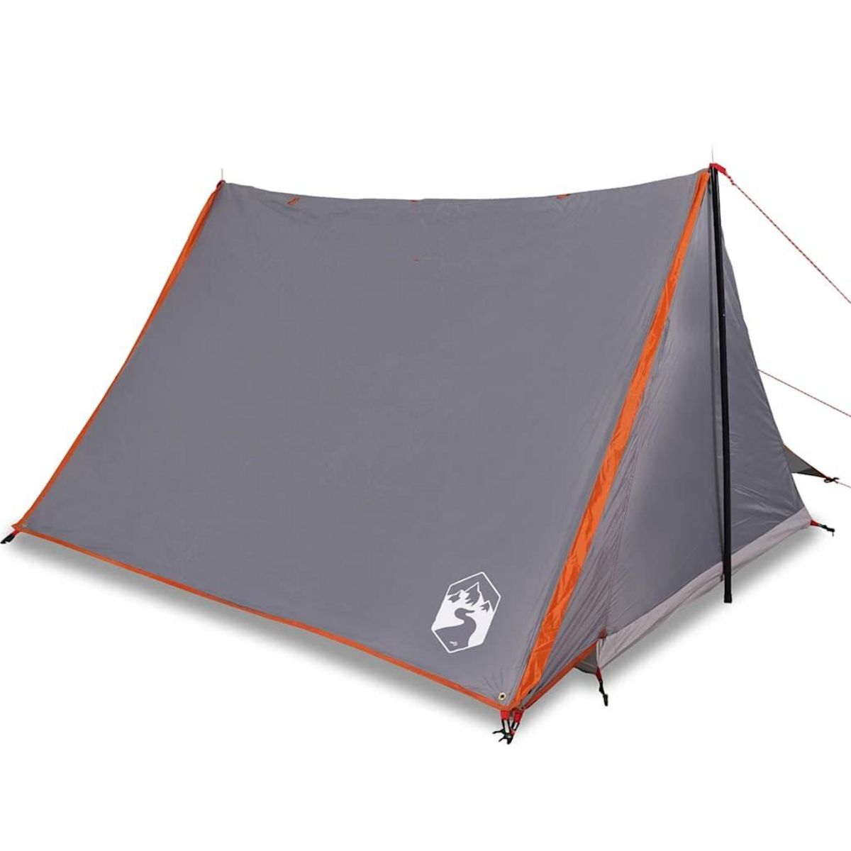 VIDAXL Tente de camping 2 personnes gris et orange impermeable