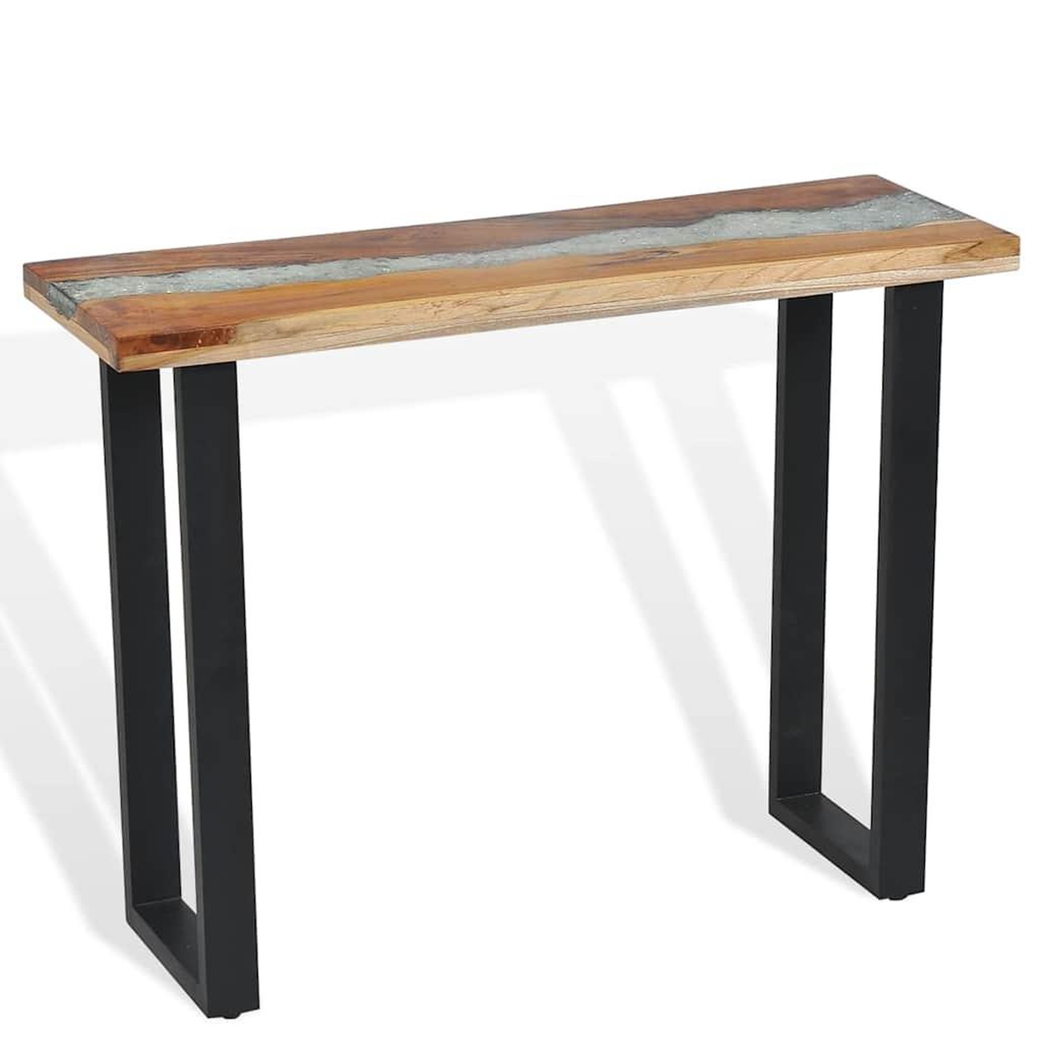 Voir la diapositive 4 : VIDAXL Table console teck 100 x 35 x 75 cm