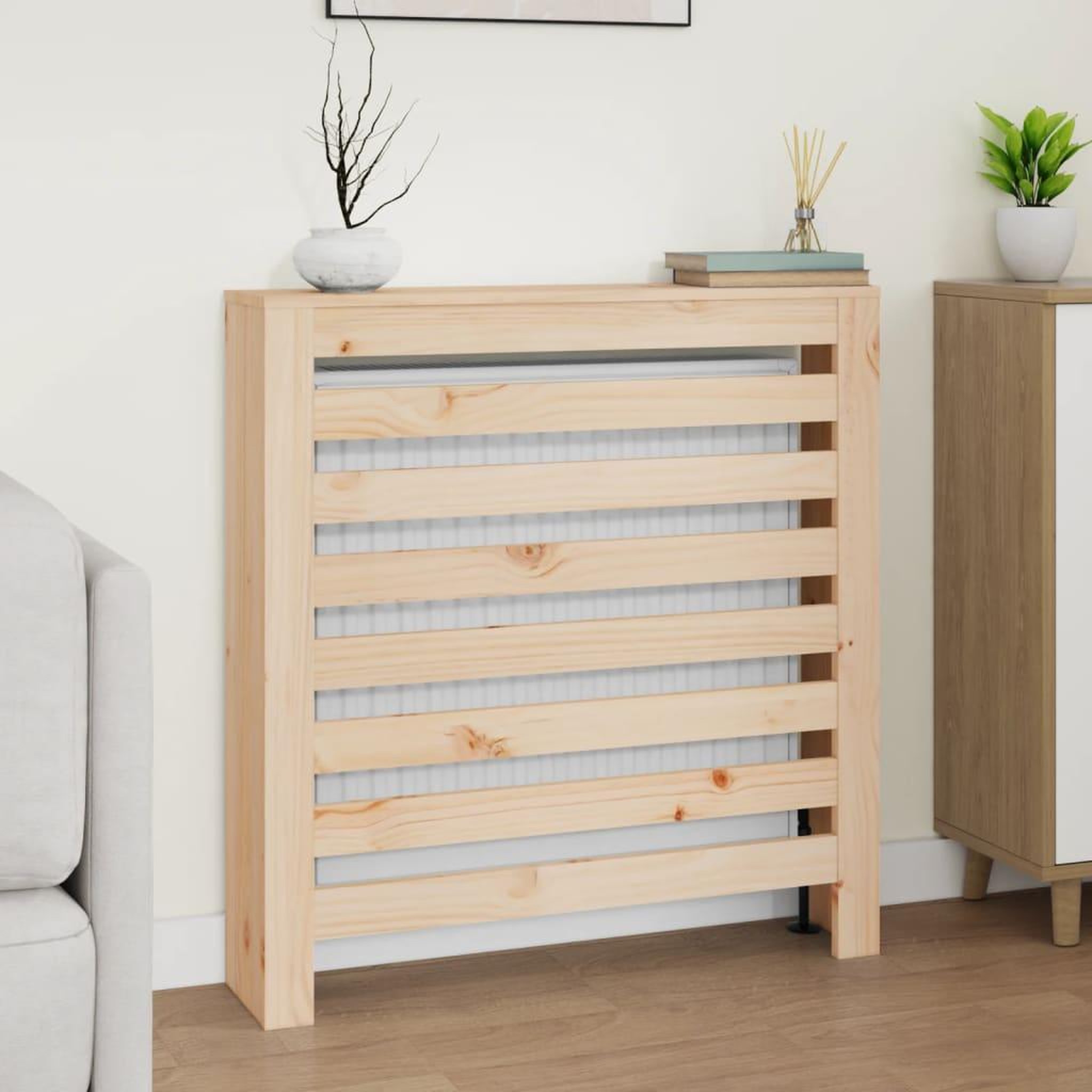 VIDAXL Cache-radiateur 79,5x19x84 cm Bois massif de pin