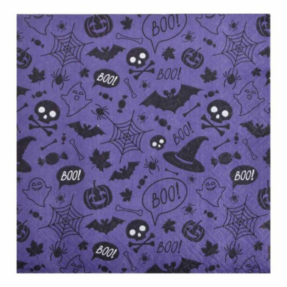 Paris Prix Lot de 20 Serviettes en Papier  Halloween  33x33cm Violet