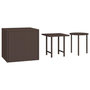 Voir la diapositive 2 : VIDAXL Tables d'appoint de jardin 3 pcs marron resine tressee