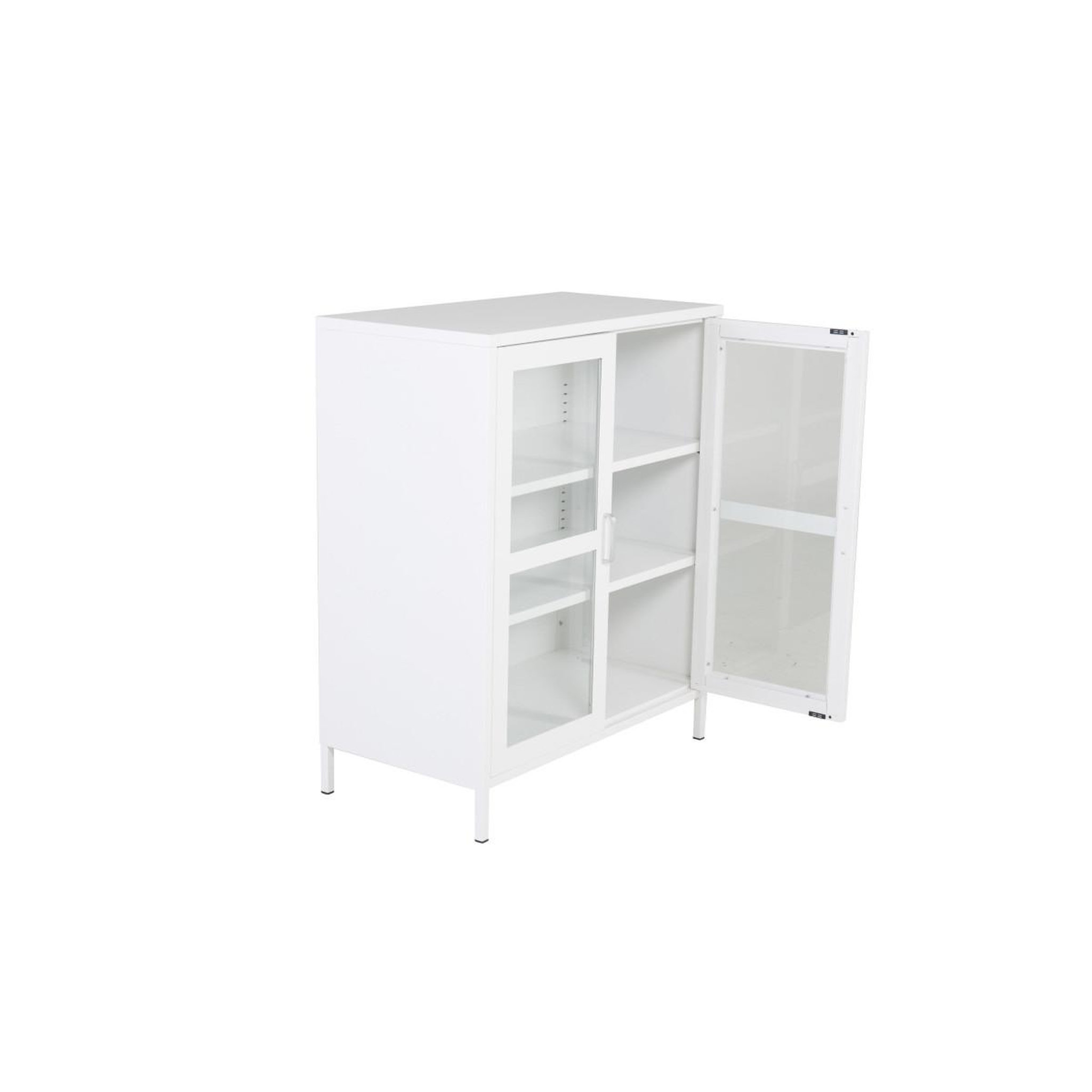 Voir la diapositive 3 : Paris Prix Vitrine 2 portes  acero  97cm blanc