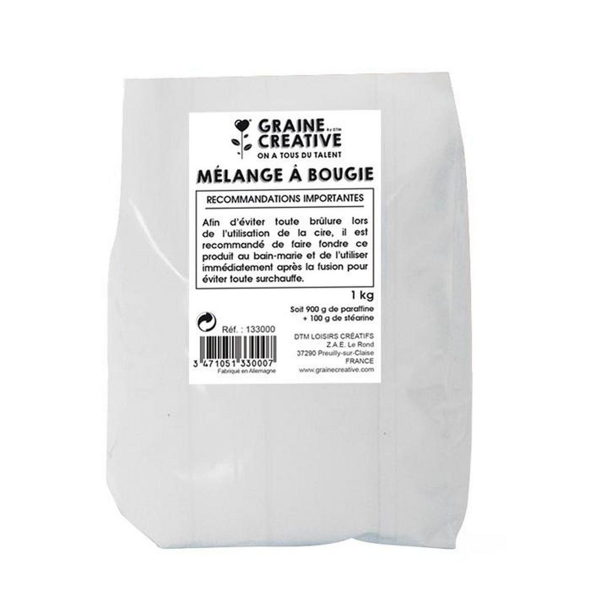 Graine créative Cire pour fabrication de bougie 2 kg
