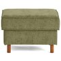 Voir la diapositive 4 : LISA DESIGN Jake - pouf en tissu velours relief - pieds en bois foncé