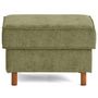 Voir la diapositive 4 : LISA DESIGN Jake - pouf en tissu velours relief - pieds en bois foncé