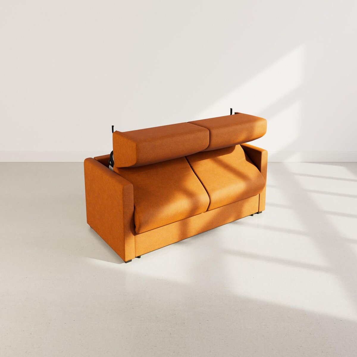 BEST MOBILIER Julia - canapé 3 places convertible express couchage quotidien 140 cm matelas 18 cm en tissu