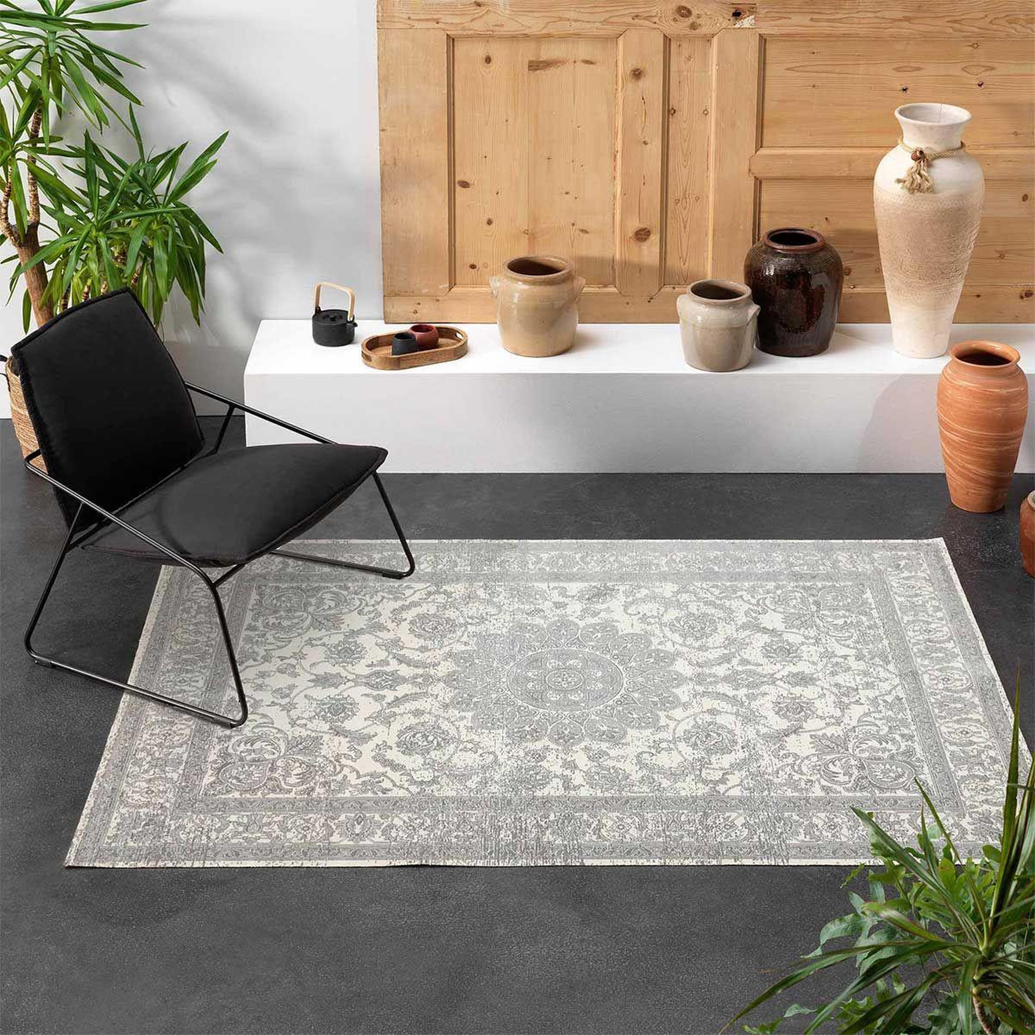 Voir la diapositive 3 : Douceur d'Intérieur Tapis déco tissé  persan  140x200cm naturel