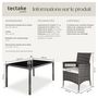 Voir la diapositive 6 : tectake Salon de jardin pour 6 personnes gris/blanc