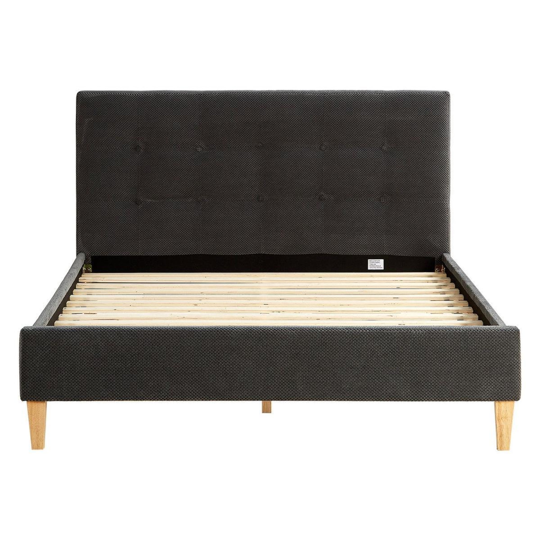 Voir la diapositive 4 : HomeStyle4U Lit 2 Places 140x200 cm avec Matelas Anthracite
