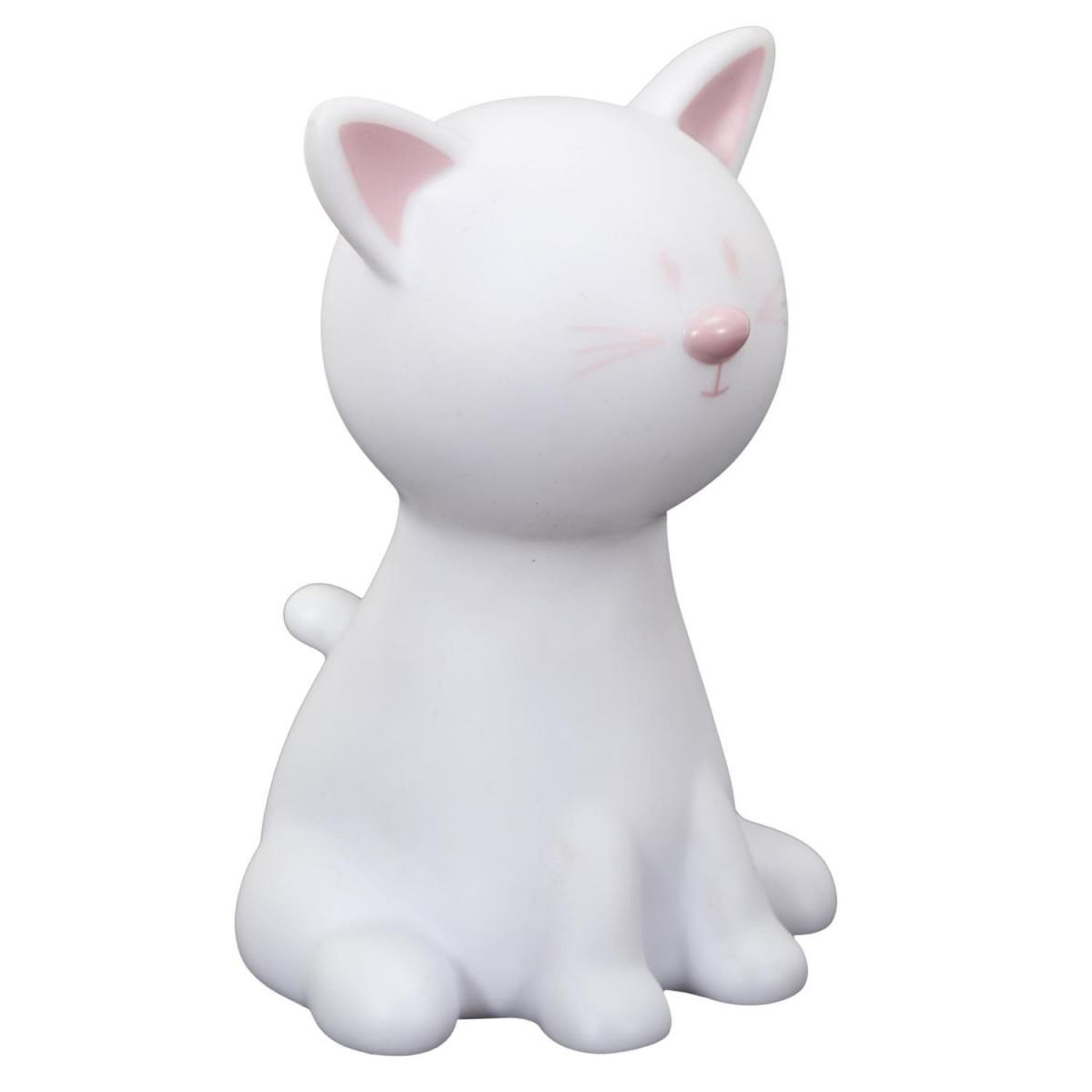 HOME DECO KIDS Lampe veilleuse enfant led  chat  19cm blanc