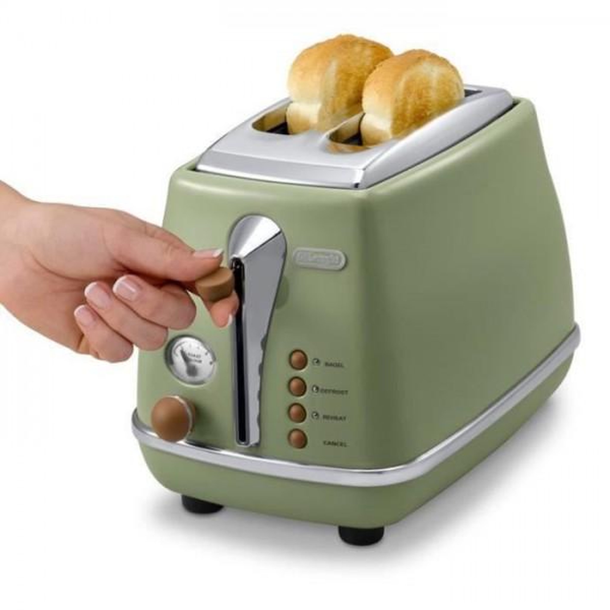 Voir la diapositive 3 : DELONGHI Grille Pain - Toaster Electrique  Icona Vintage - Delonghi CTOV 2103.GR