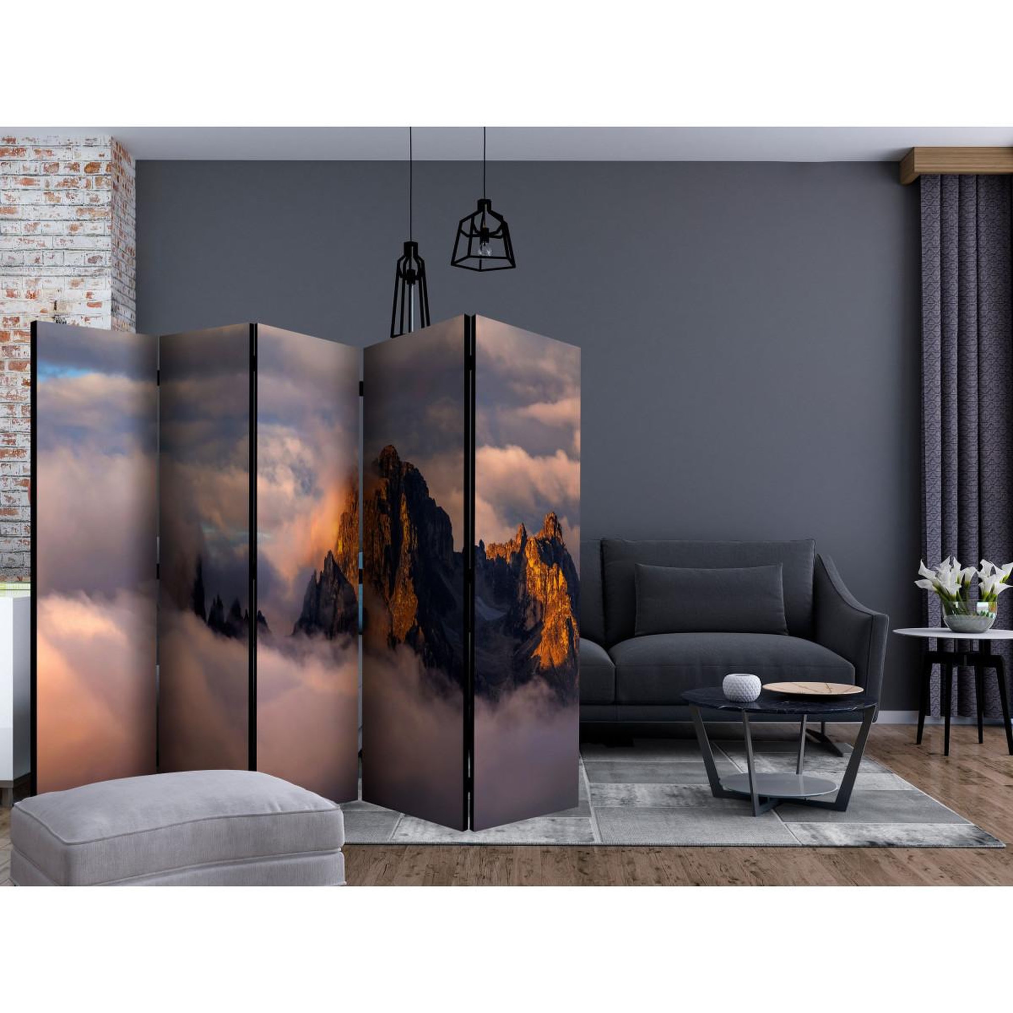 Voir la diapositive 2 : Paris Prix Paravent 5 volets  arcana of clouds  172x225cm