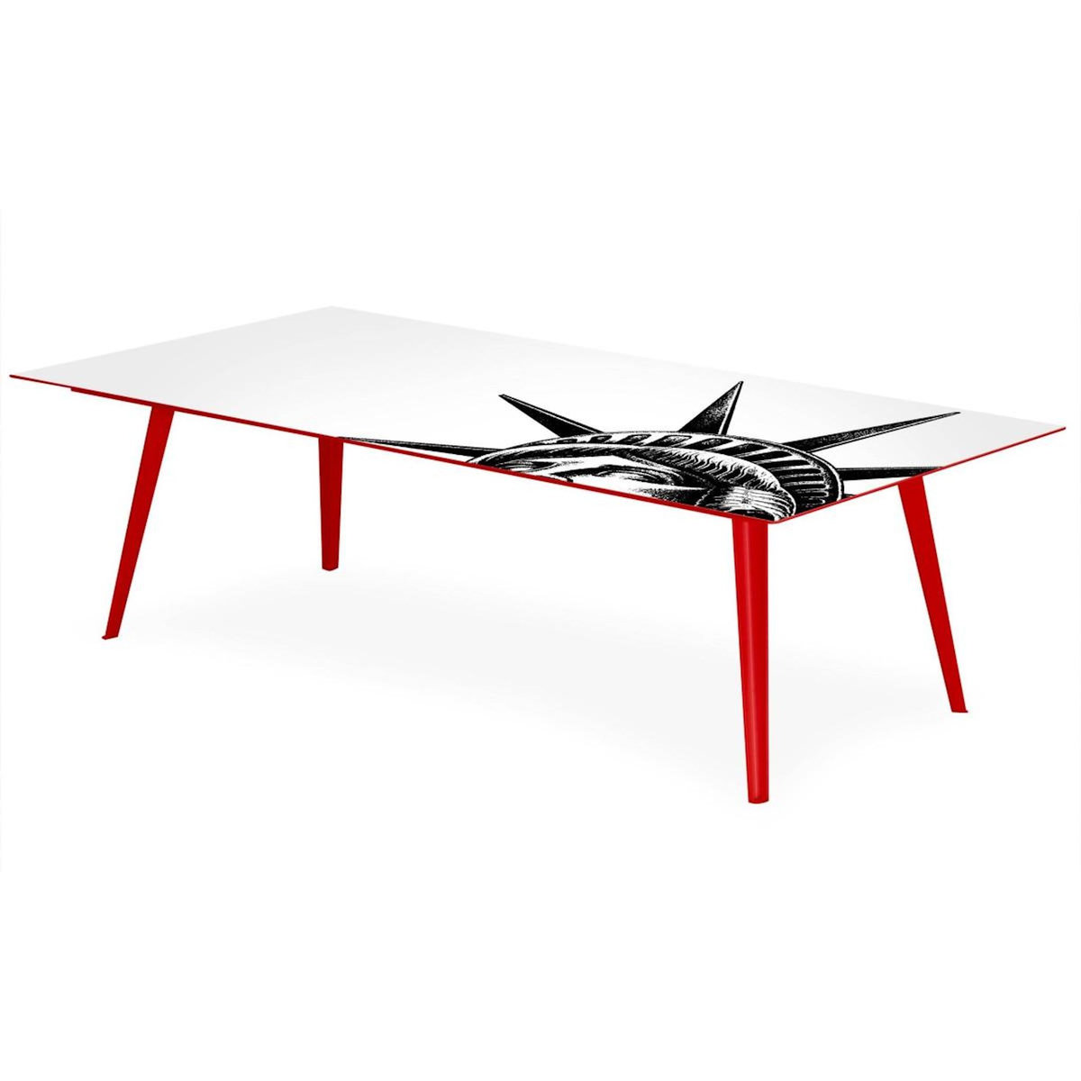 Paris Prix Table Basse 2 Covers  Fun  120cm Rouge