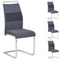 Voir la diapositive 1 : IDIMEX Lot de 4 chaises ERZA, en tissu