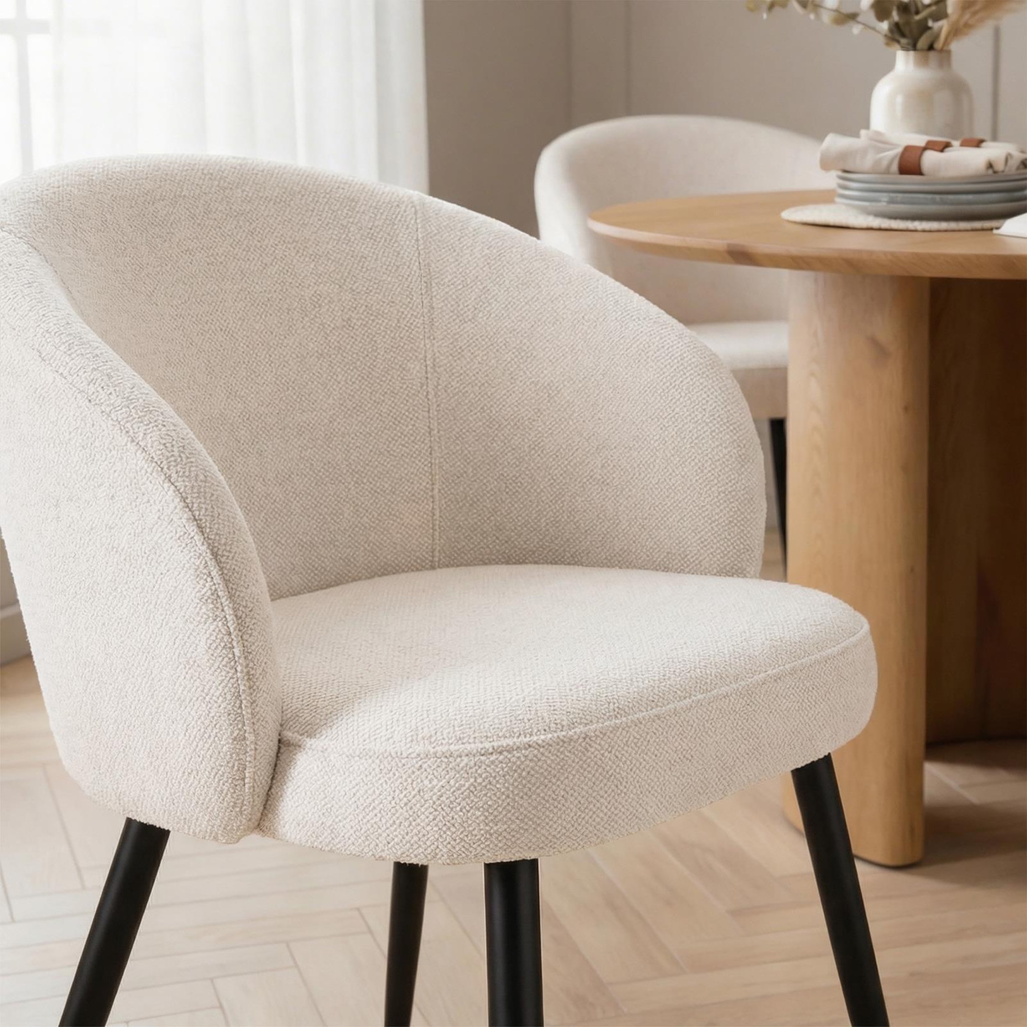Voir la diapositive 3 : IDIMEX Lot de 2 chaises kursi de salle à manger en tissu