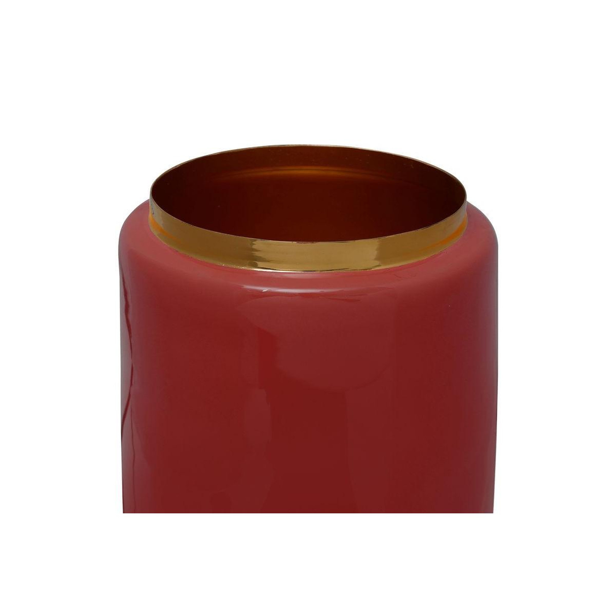 Voir la diapositive 2 : Paris Prix Vase déco rond  uniqa  30cm corail & or