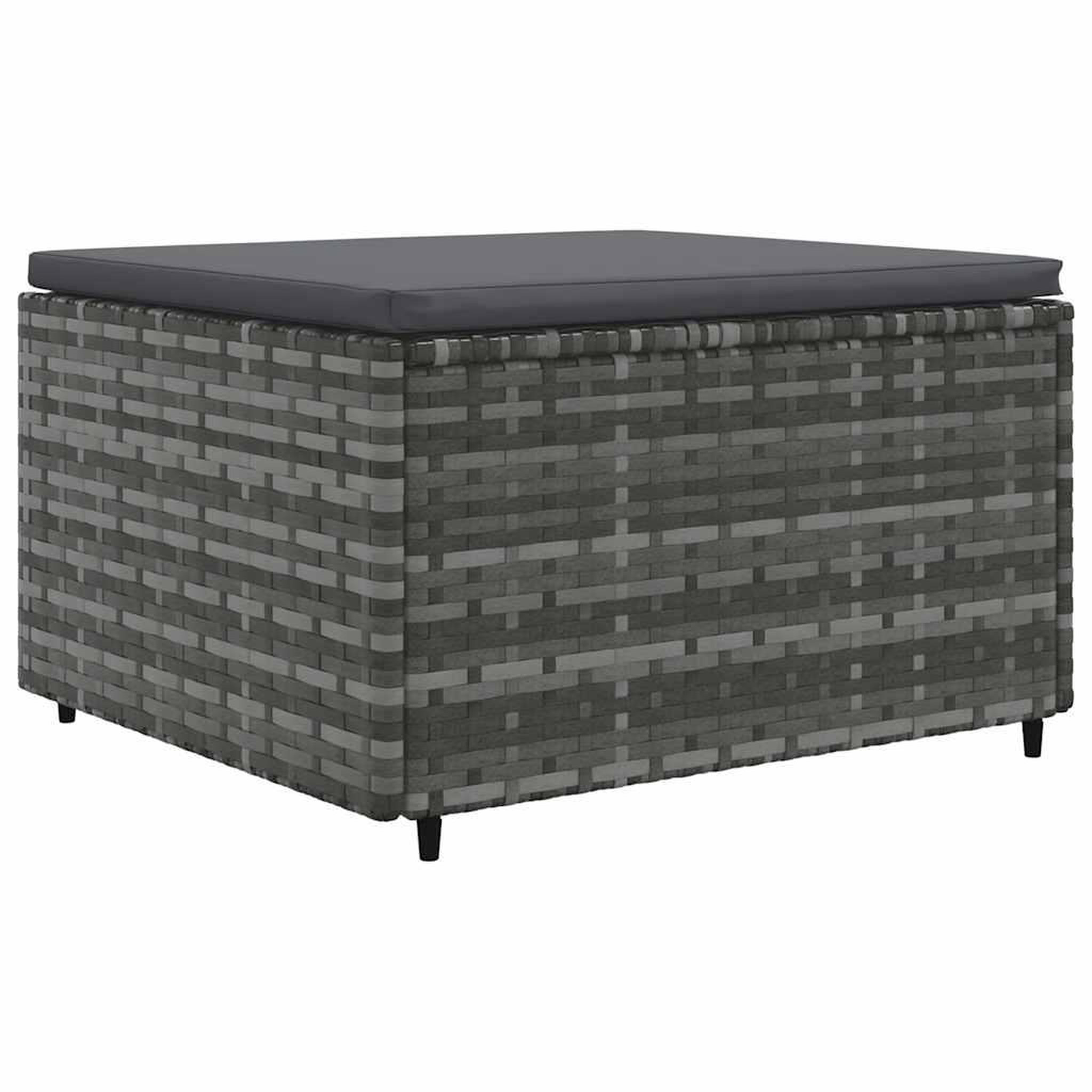 Voir la diapositive 5 : VIDAXL Salon de jardin 6 pcs avec coussins Gris Resine tressee