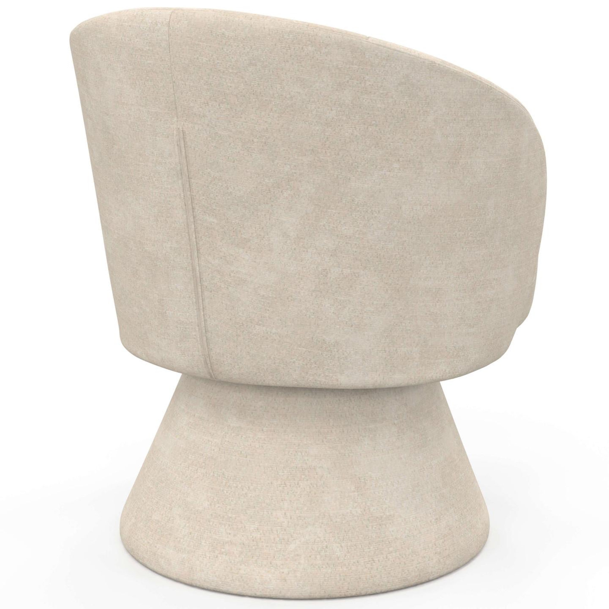Voir la diapositive 4 : ID MARKET Fauteuil pivotant cyrus en tissu chenille beige